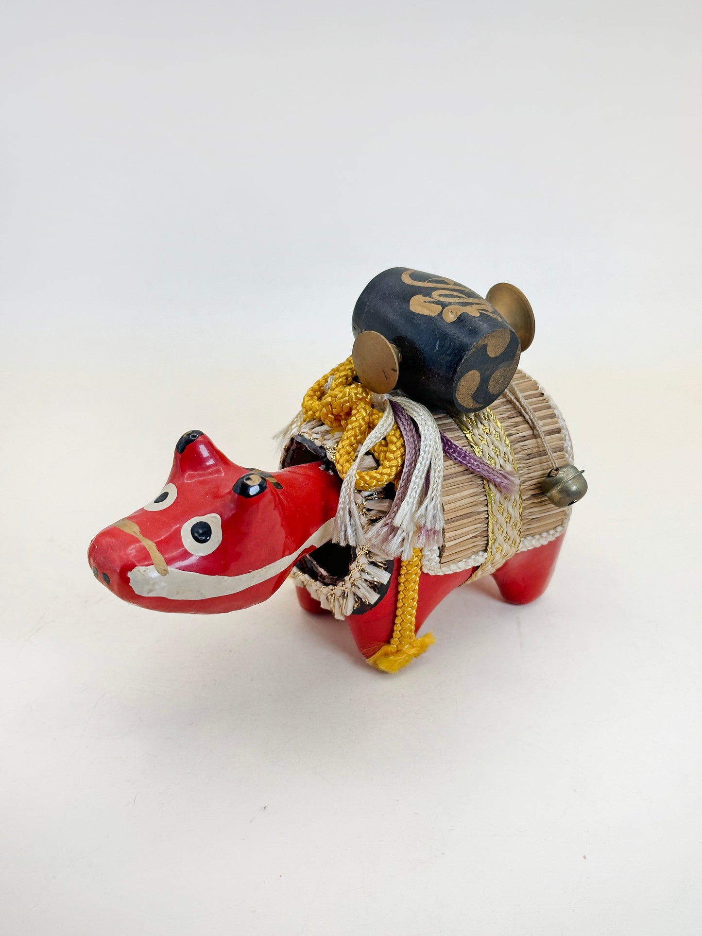 FT288 - Hariko Akabeko – Papier mâché vache rouge 赤べこ