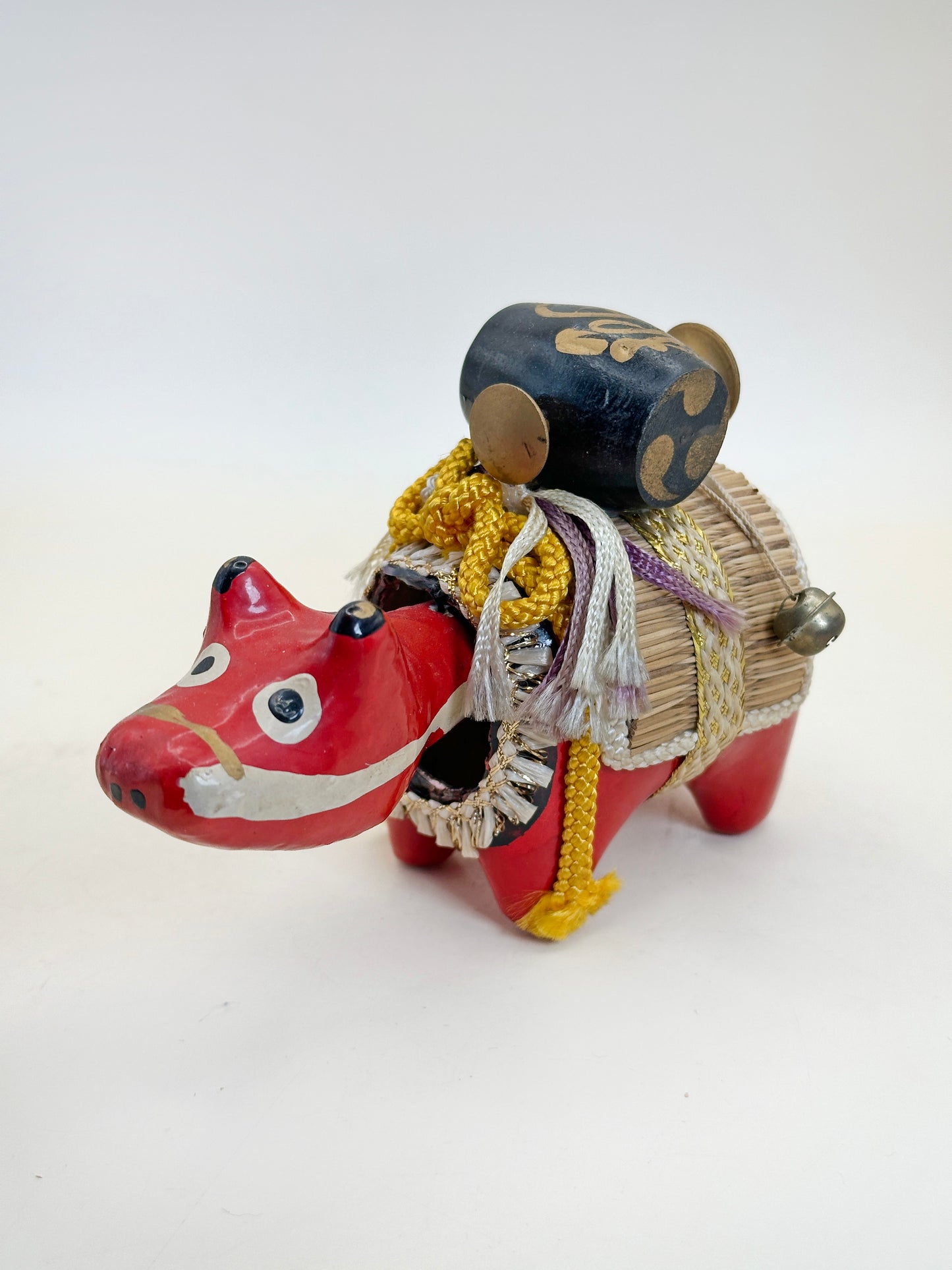 FT288 - Hariko Akabeko – Papier mâché vache rouge 赤べこ