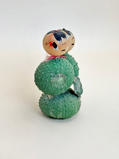 K10168 - RARE omiyage Cactus Kokeshi from Miyagi 宮城
