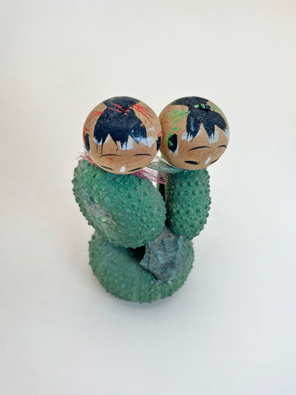 K10168 - RARE omiyage Cactus Kokeshi from Miyagi 宮城