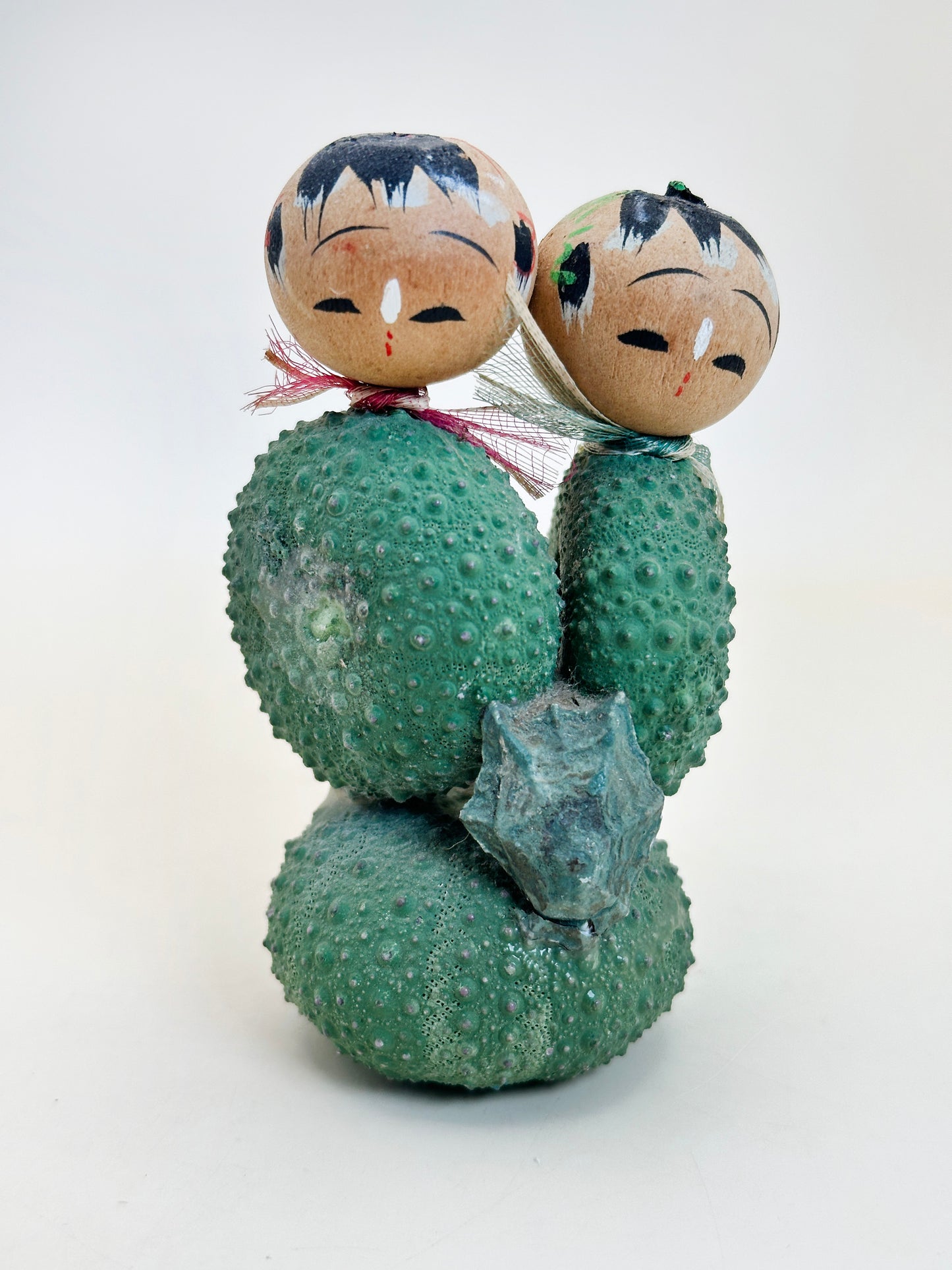 K10168 - RARE omiyage Cactus Kokeshi from Miyagi 宮城