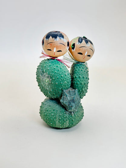 K10168 - RARE omiyage Cactus Kokeshi from Miyagi 宮城