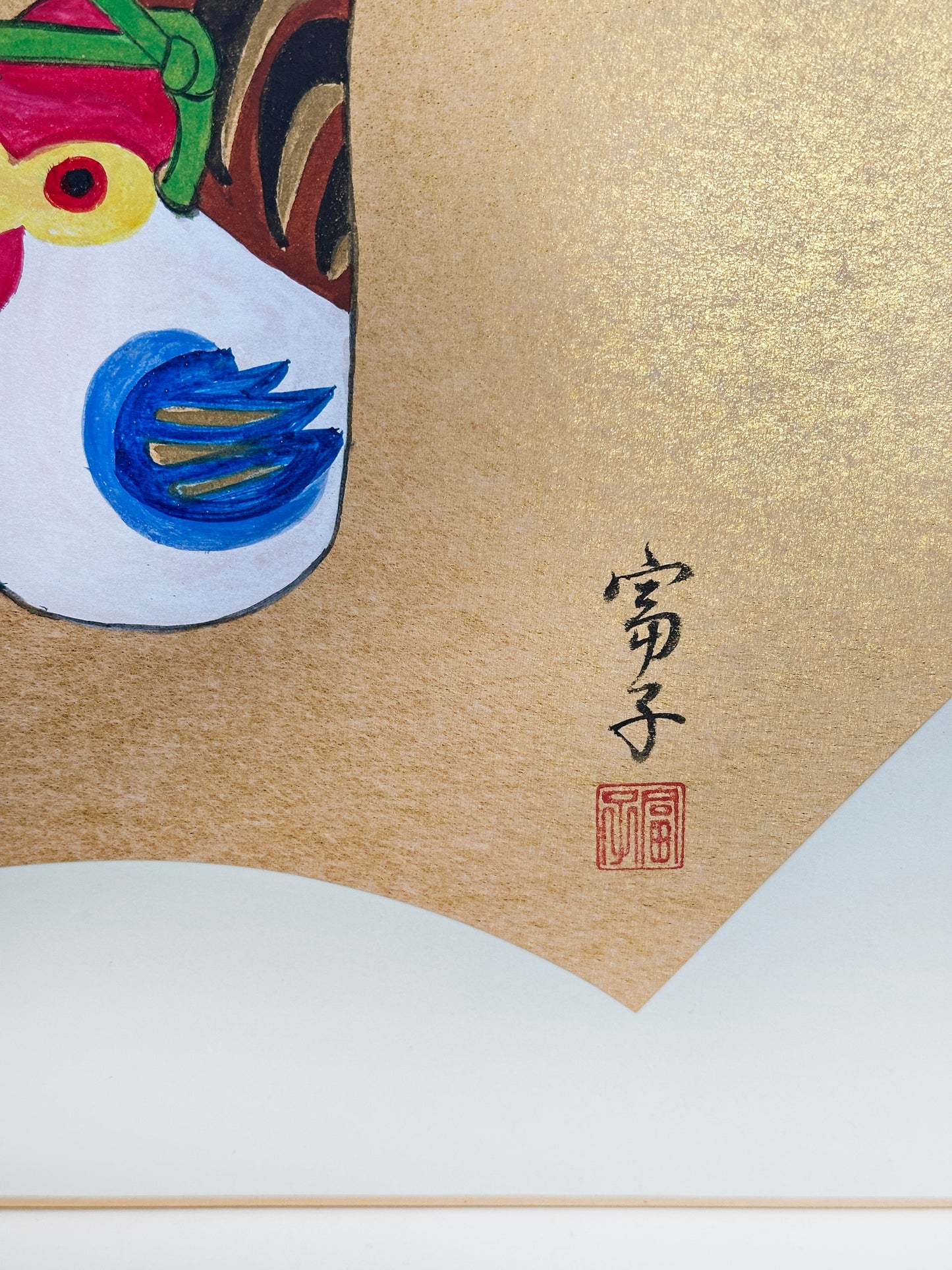 SHP216 - Shikishi artwork chicken clay bell 鷄の土鈴