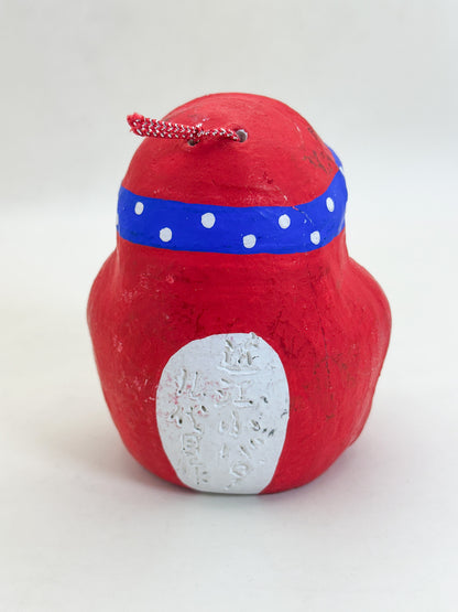 CB327 - Ōmi Daruma Dorei Clay Bell 近江だるま