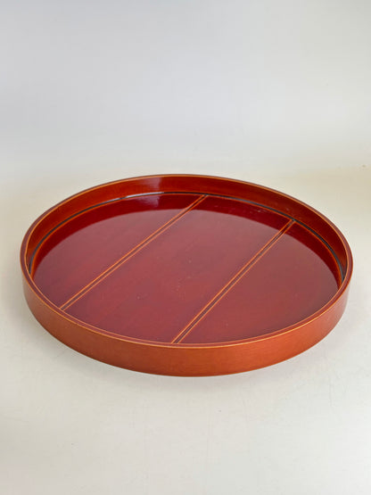 TB267 - Vintage Hida Shunkei Lacquer Ware Tray 春慶塗