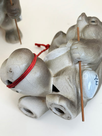 FT302 - Ensemble de figurines Shigaraki-yaki Tanuki 夫婦和合