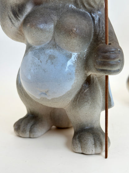 FT302 - Ensemble de figurines Shigaraki-yaki Tanuki 夫婦和合
