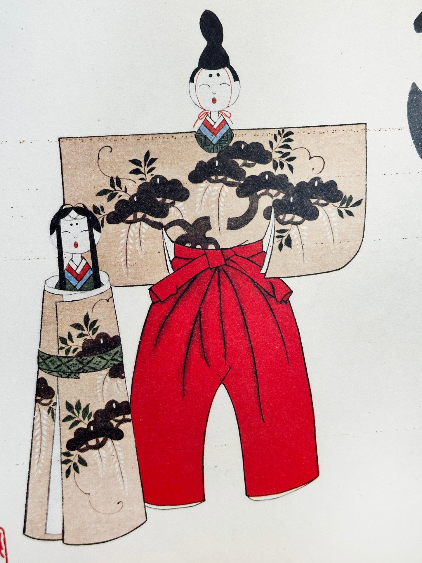 SHP222 - Carte imprimée Hina Dolls Shikishi 雛人形