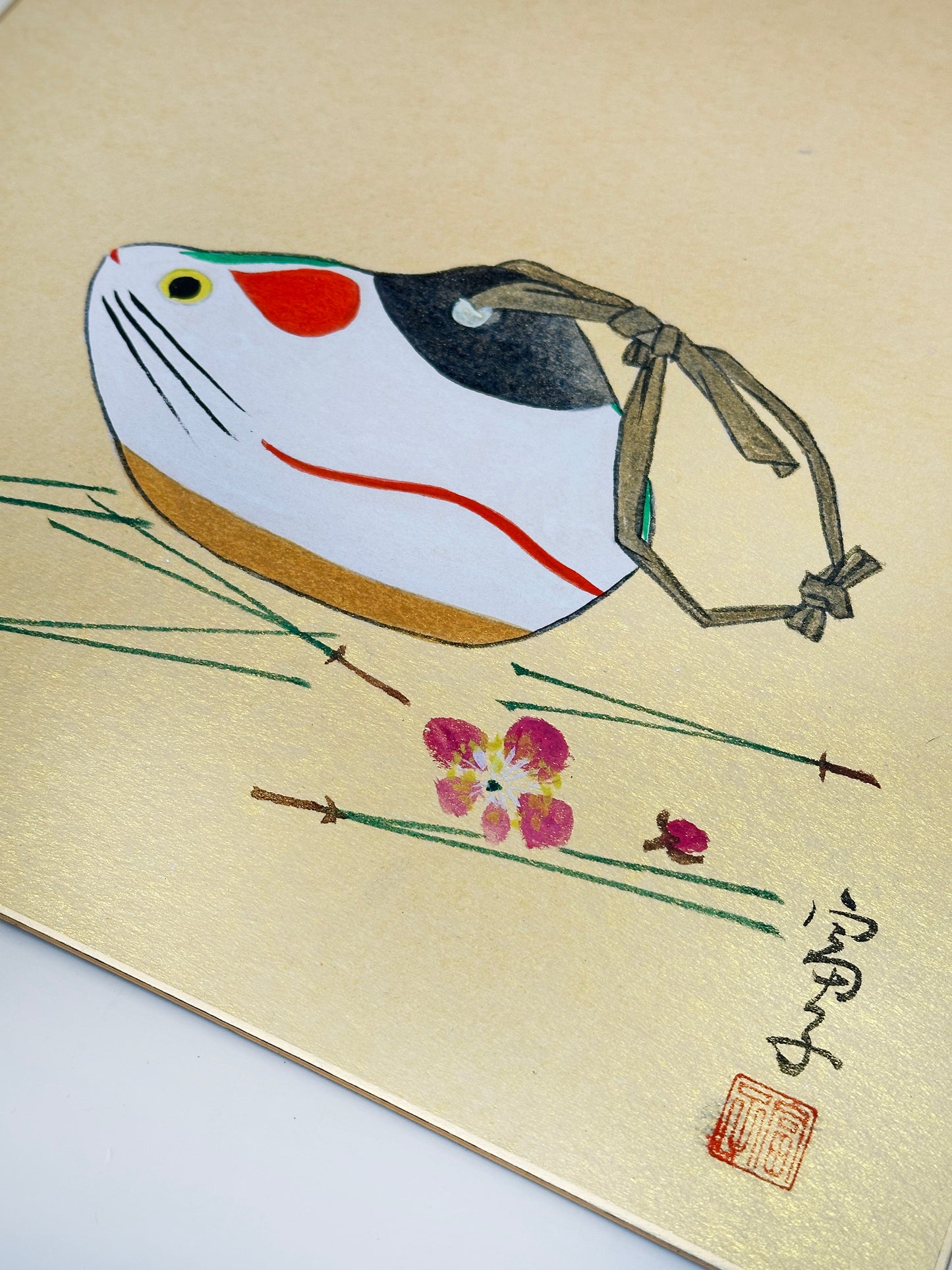 SHP223 - Shikishi peint à la main de Nogomi Ningyō のごみ人形