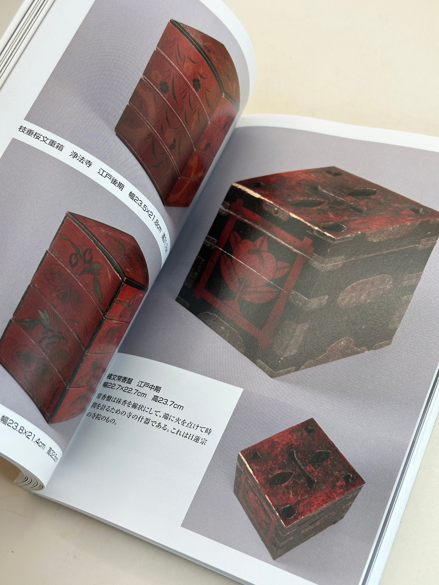 BK11 - Japon Ancien Livre laque 古漆器