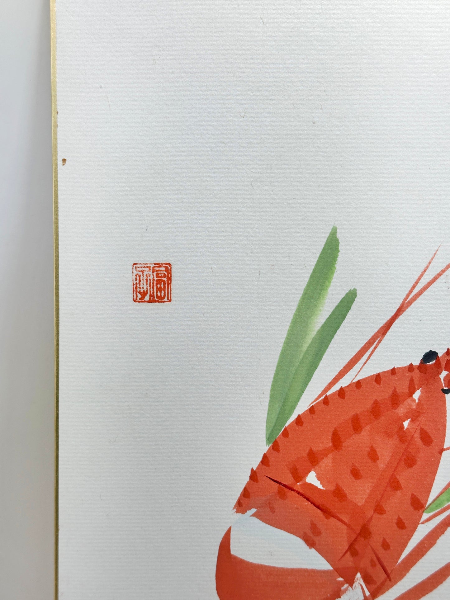 SHP224 - Œuvre sur shikishi – Ise-ebi 伊勢海老