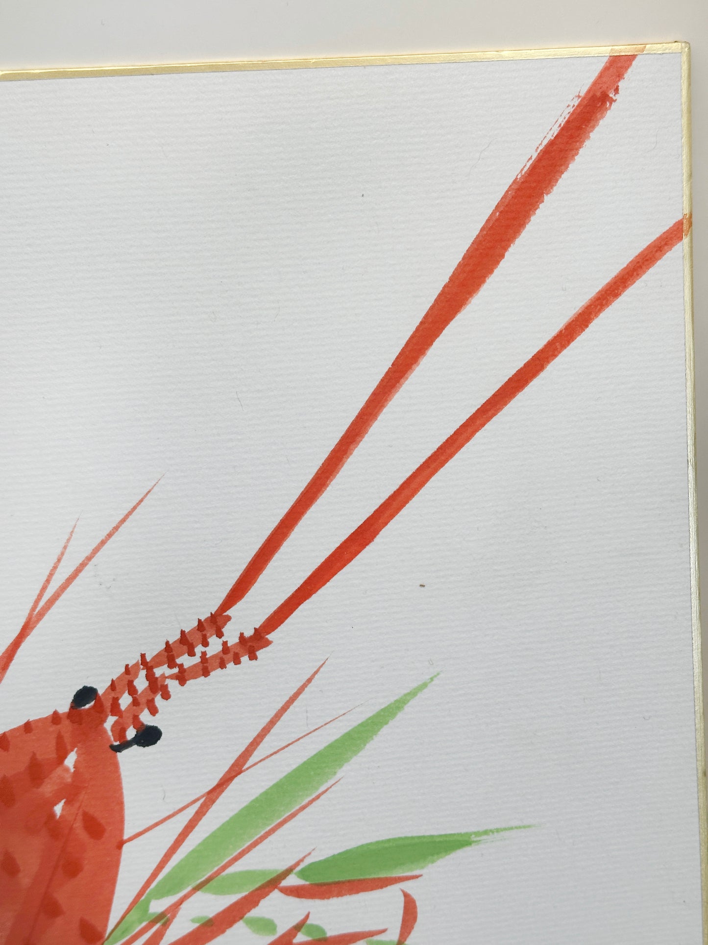 SHP224 - Œuvre sur shikishi – Ise-ebi 伊勢海老