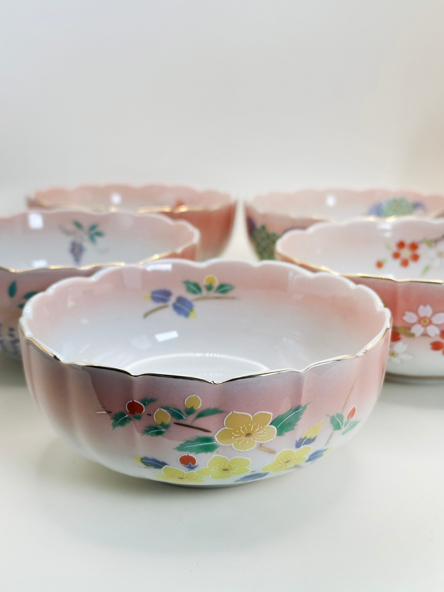 TB155 - Arita-yaki Pink bowl set 有田焼 親子鉢