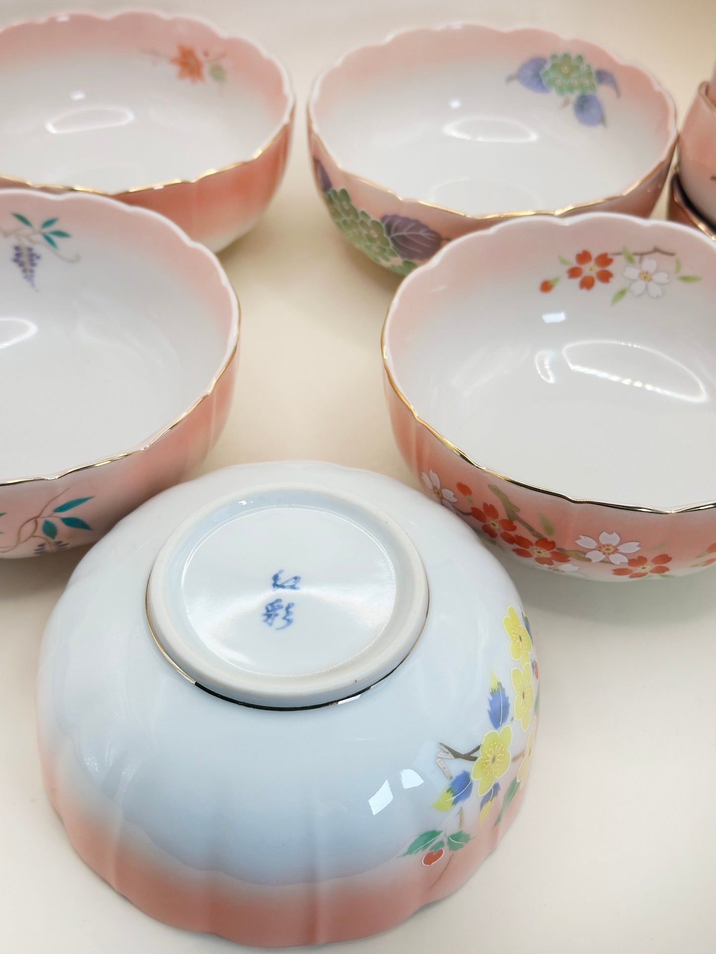 TB155 - Arita-yaki Pink bowl set 有田焼 親子鉢