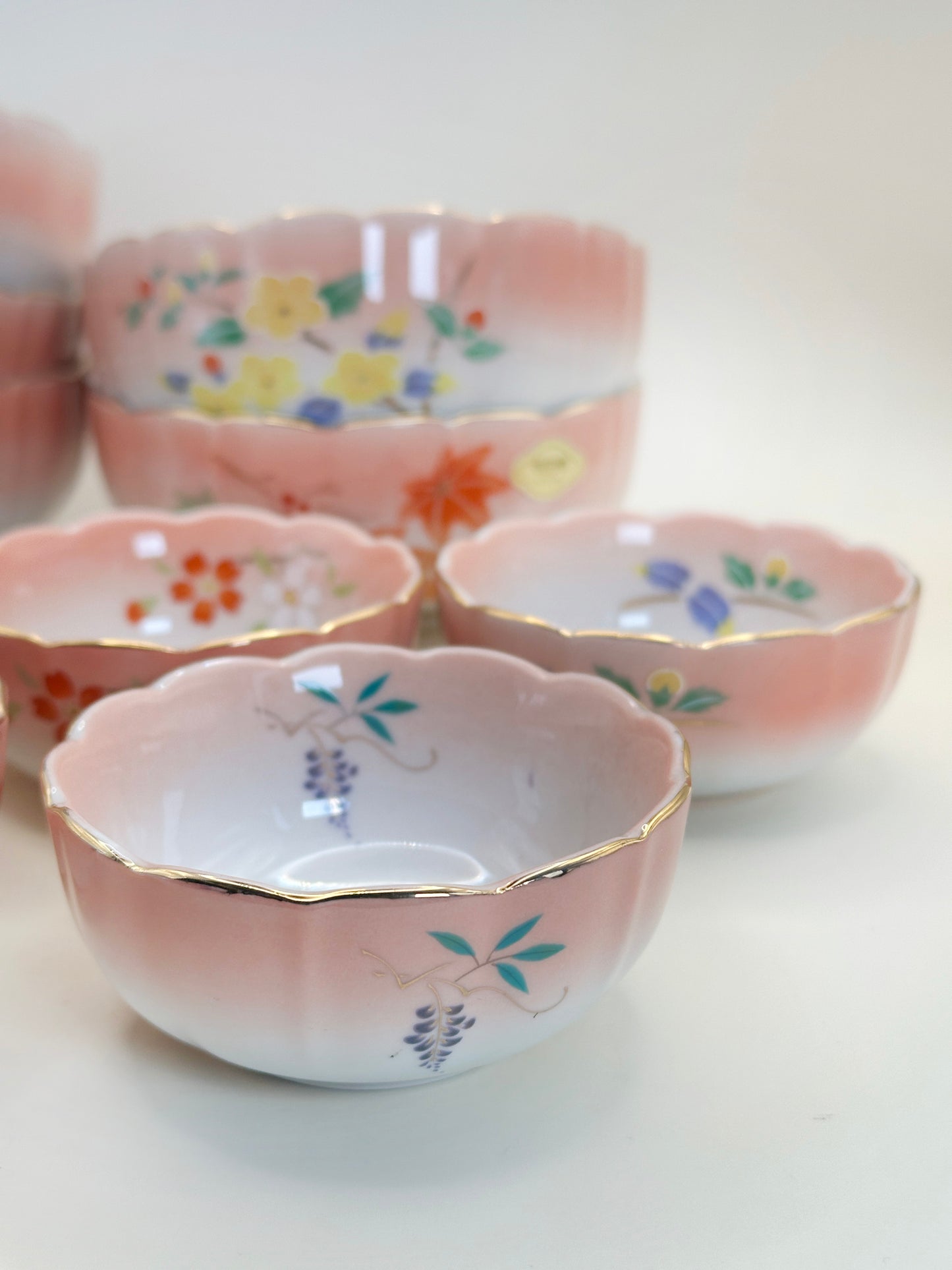 TB155 - Arita-yaki Pink bowl set 有田焼 親子鉢