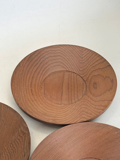 TB273 - Japon Soucoupes à thé en bois 木製茶托