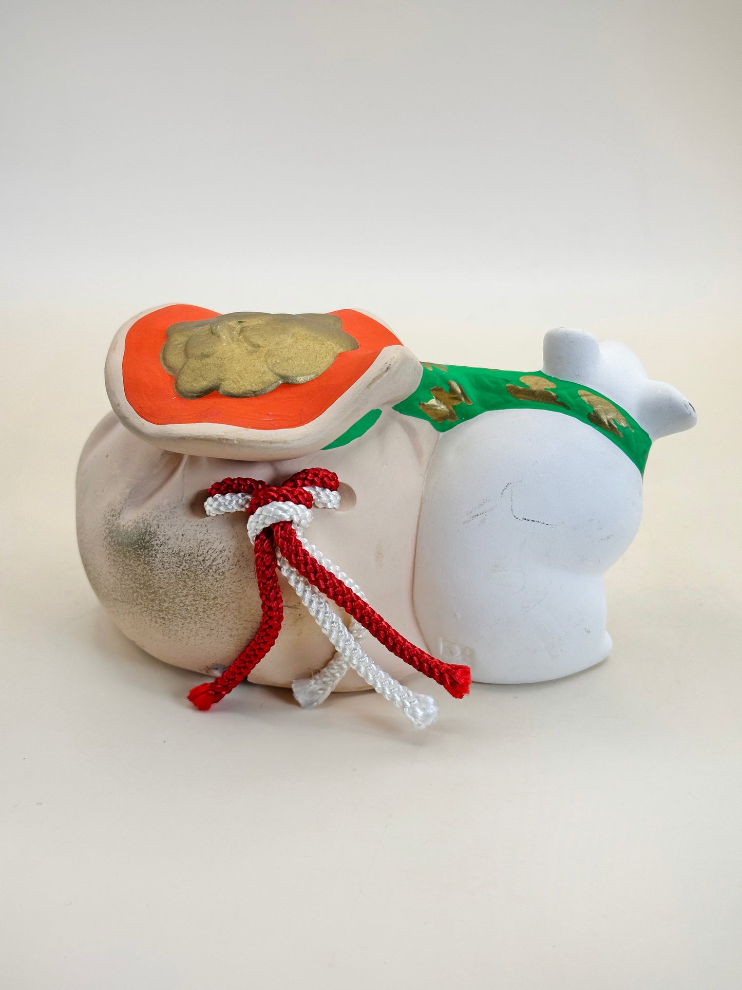 CB157 - Japon Dorei Clochette en argile de rat 鼠 土鈴