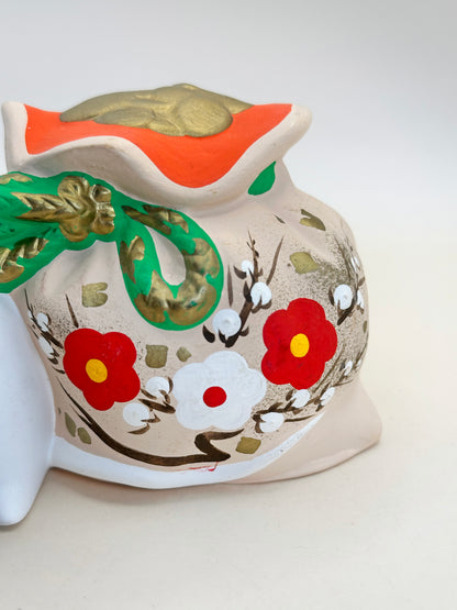 CB157 - Japon Dorei Clochette en argile de rat 鼠 土鈴