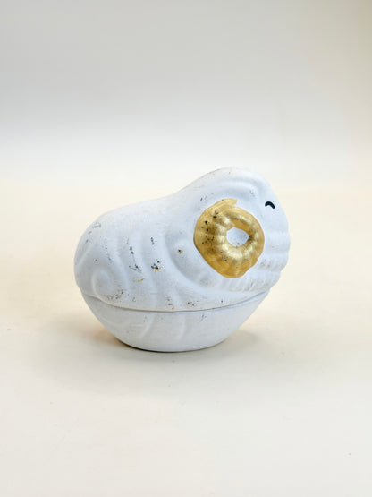 TB159 - Vintage sheep-shaped kōgō 香盒