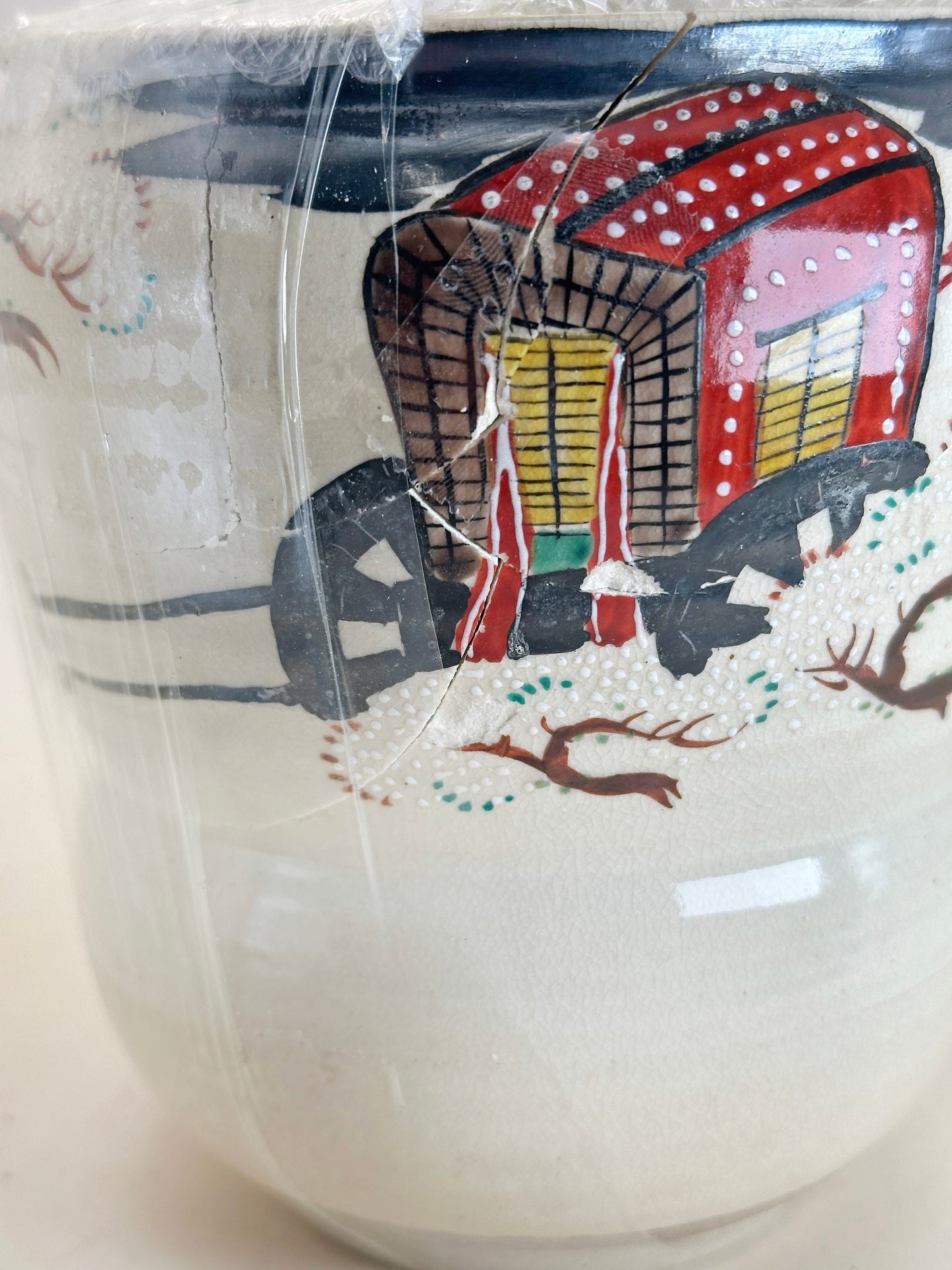 TC100 -  Kiyomizu-yaki mizusashi for Kintsugi