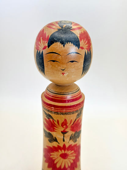K18132 - Traditional Naruko Kokeshi by Setsuko Hayasaka 早坂せつ子