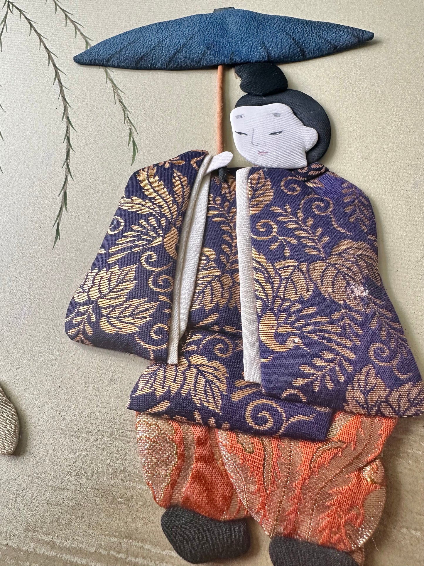 SHP000 - Shikishi Nobleman avec parapluie et grenouille 帰る