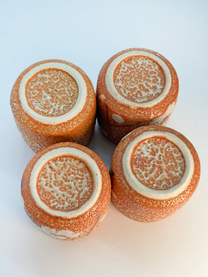 TB275 - Shino-yaki yunomi tea cups 志野焼