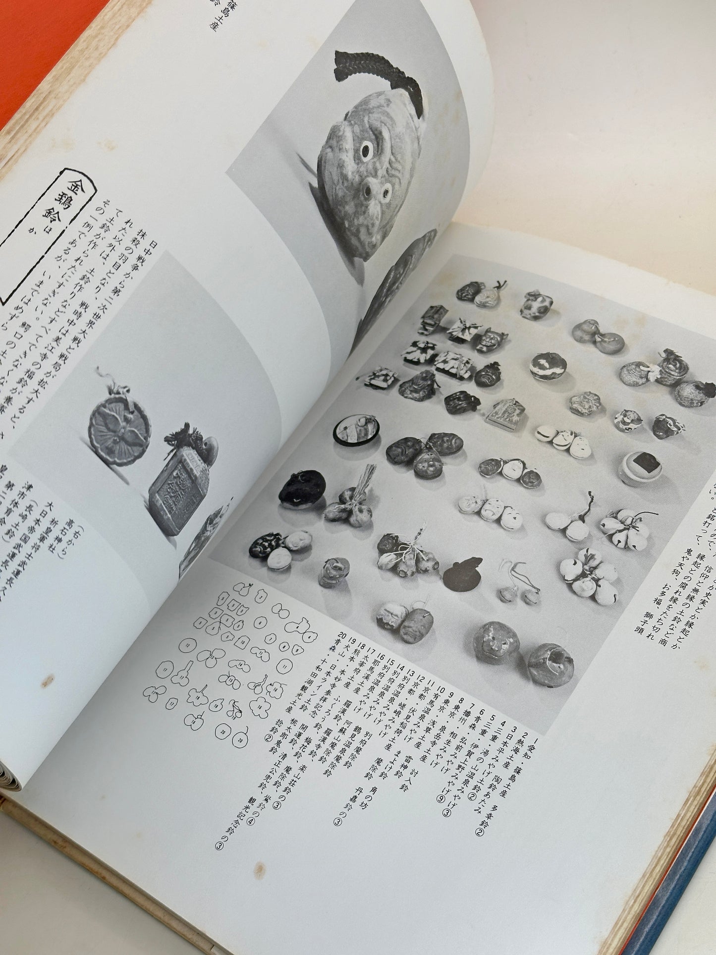 BK16 - Japon Livre ancien de clochettes en argile Dorei 日本の土鈴
