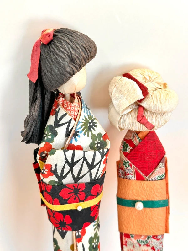 FT168 - Pair of vintage Anesama Ningyō Dolls 姉様人形