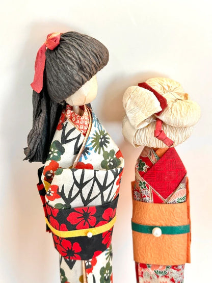 FT168 - Pair of vintage Anesama Ningyō Dolls 姉様人形