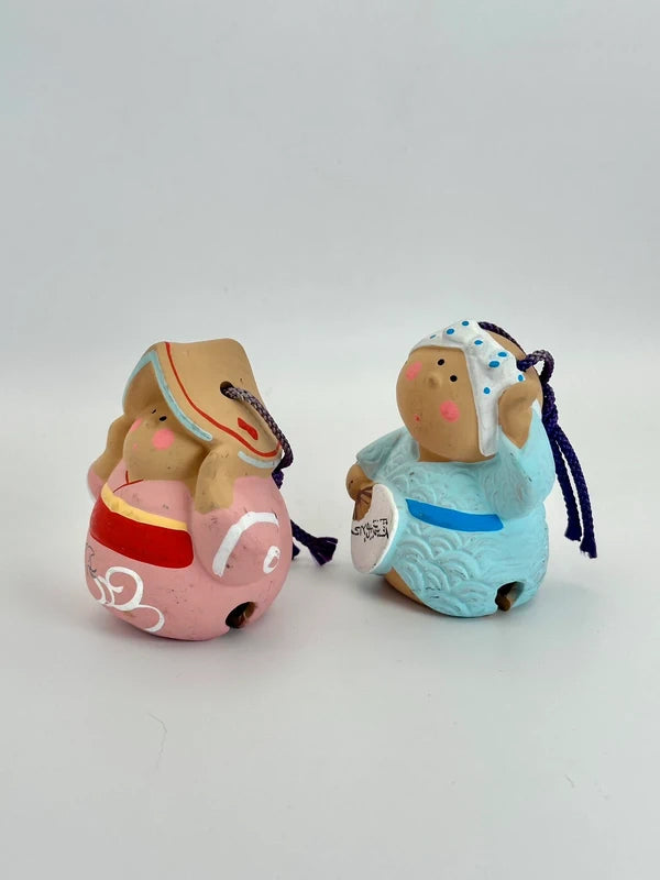 CB029 - Ornement de cloche en argile Awa Odori Dorei 阿波おどり