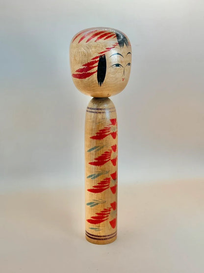 K25041 - Traditional Togatta kokeshi by Nobuo Agatsuma 我妻信雄