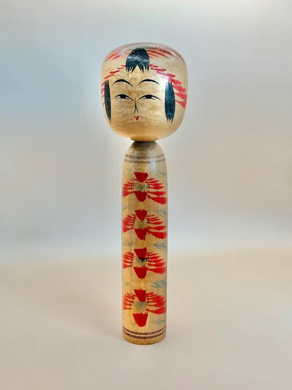 K25041 - Traditional Togatta kokeshi by Nobuo Agatsuma 我妻信雄