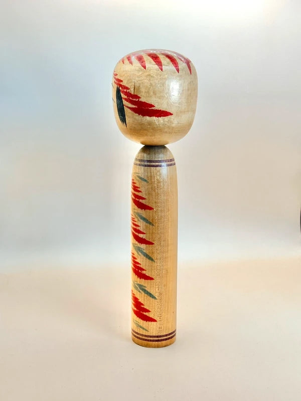 K25041 - Traditional Togatta kokeshi by Nobuo Agatsuma 我妻信雄