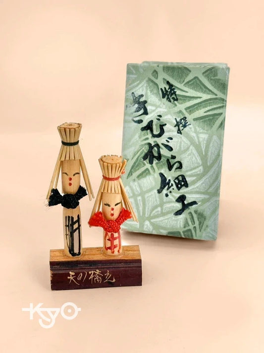 FT80 - Jouet folklorique japonais vintage en bambou︱ Amanohashidate 天の橋立