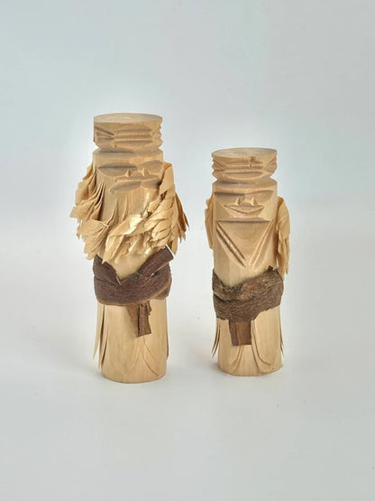 K10112 - Poupée en bois Aïnu par Imakichi Akibe 秋辺今吉