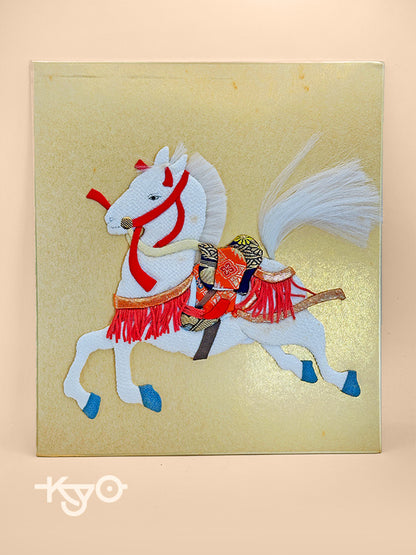 SHP181 - Oeuvre du cheval Shikishi Nishijin-ori 西陣織