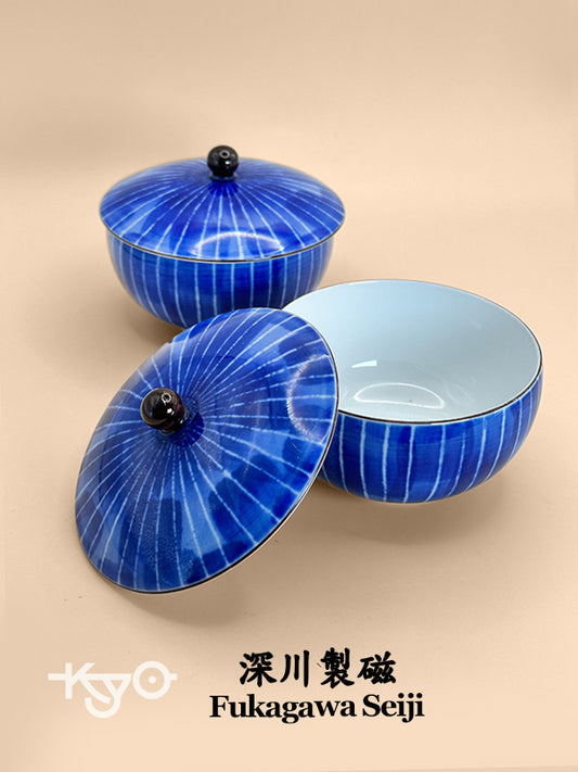 TB65 - Tasses à thé avec couvercle par Fukagawa Seiji 深川製磁