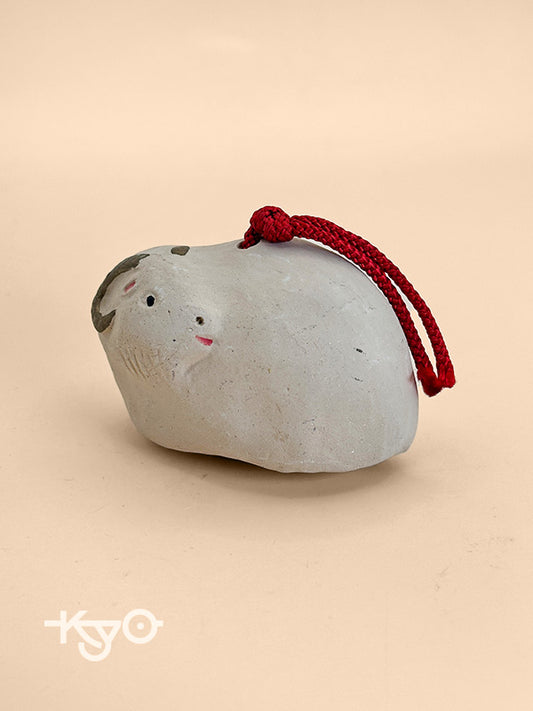 CB095 - Vintage Japanese Clay Cow Bell Dorei