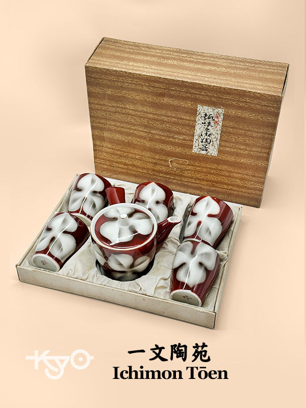 TB70 - Japanese Teapot and Teacup Set by Ichimon Tōen 一文陶苑