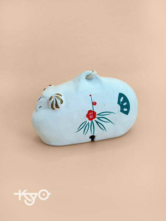CB020 - Cloche décorative en argile Mouton Dorei