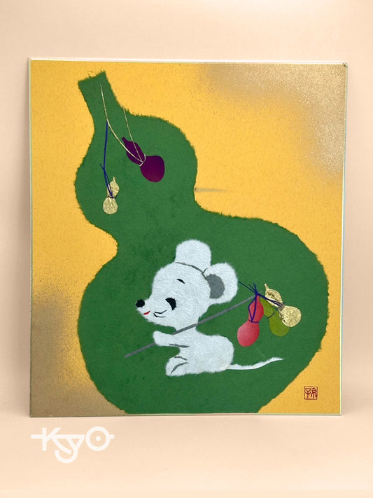 SHP52 - Vintage Japanese card Chigiri-e shikishi card