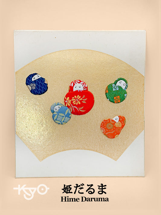 SHP276 - Nishijin-ori Shikishi of Hime Daruma 姫だるま