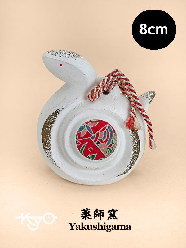 CB250 - Clochette en argile Dorei Serpent de Yakushigama 薬師窯