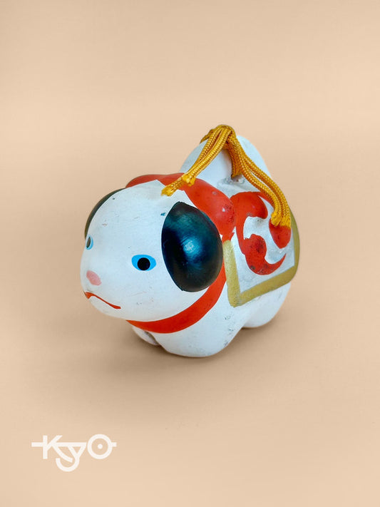 CB022 - Ornement cloche en argile Dorei Gion Mamori Inu 祇園守犬