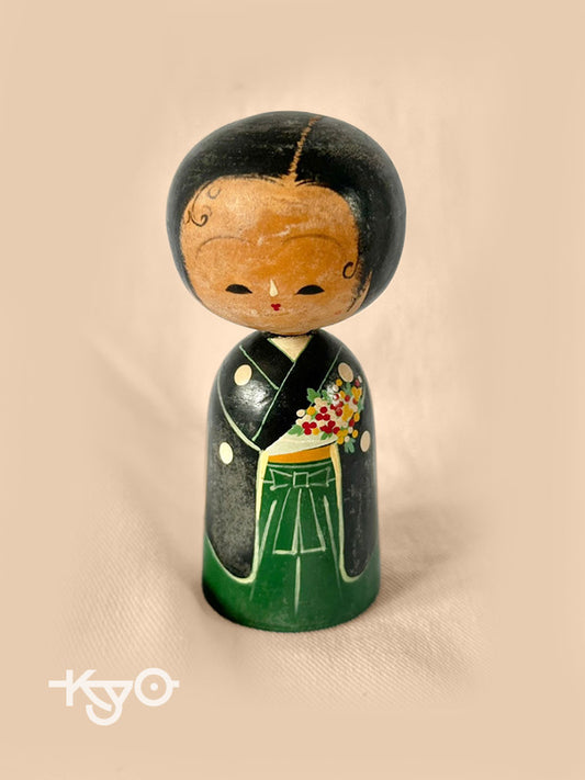 K10055 - Japanese bobble kokeshi sosaku doll