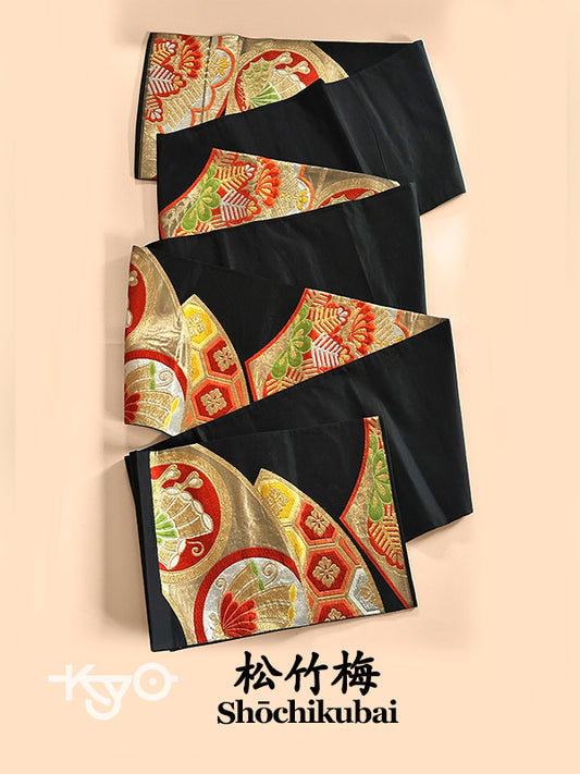 FA19 - Shōchikubai Soie Fukuro Obi 正絹 袋帯
