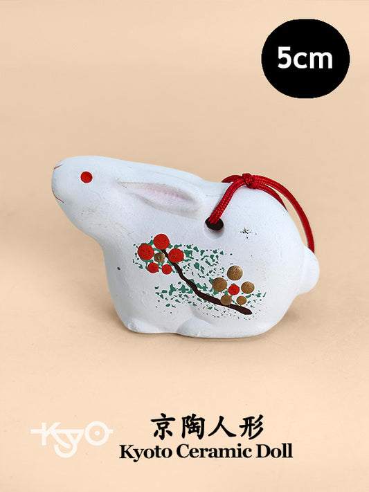 CB203 - Rabbit Dorei Bell - Kyoto ceramic doll 京陶人形