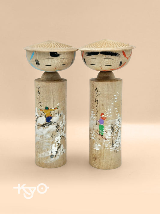 K15027 - Omiyage One pair of onsen souvenirs kokeshi