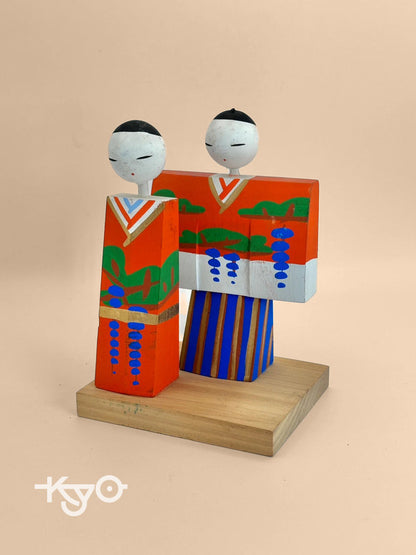 FT107 -  wooden Japanese hina doll 雛人形